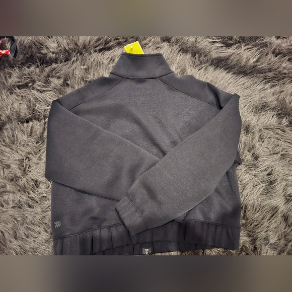 NWT All In Motion Black Zip-Up Track Jacket Softstreme Material Medium Sport - Picture 6 of 6